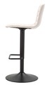 Set 2 scaune de bar Lift High White, Mauro Ferretti, 43x49.5x85.5 cm, inaltime ajustabila, fier/poliester, negru/alb
