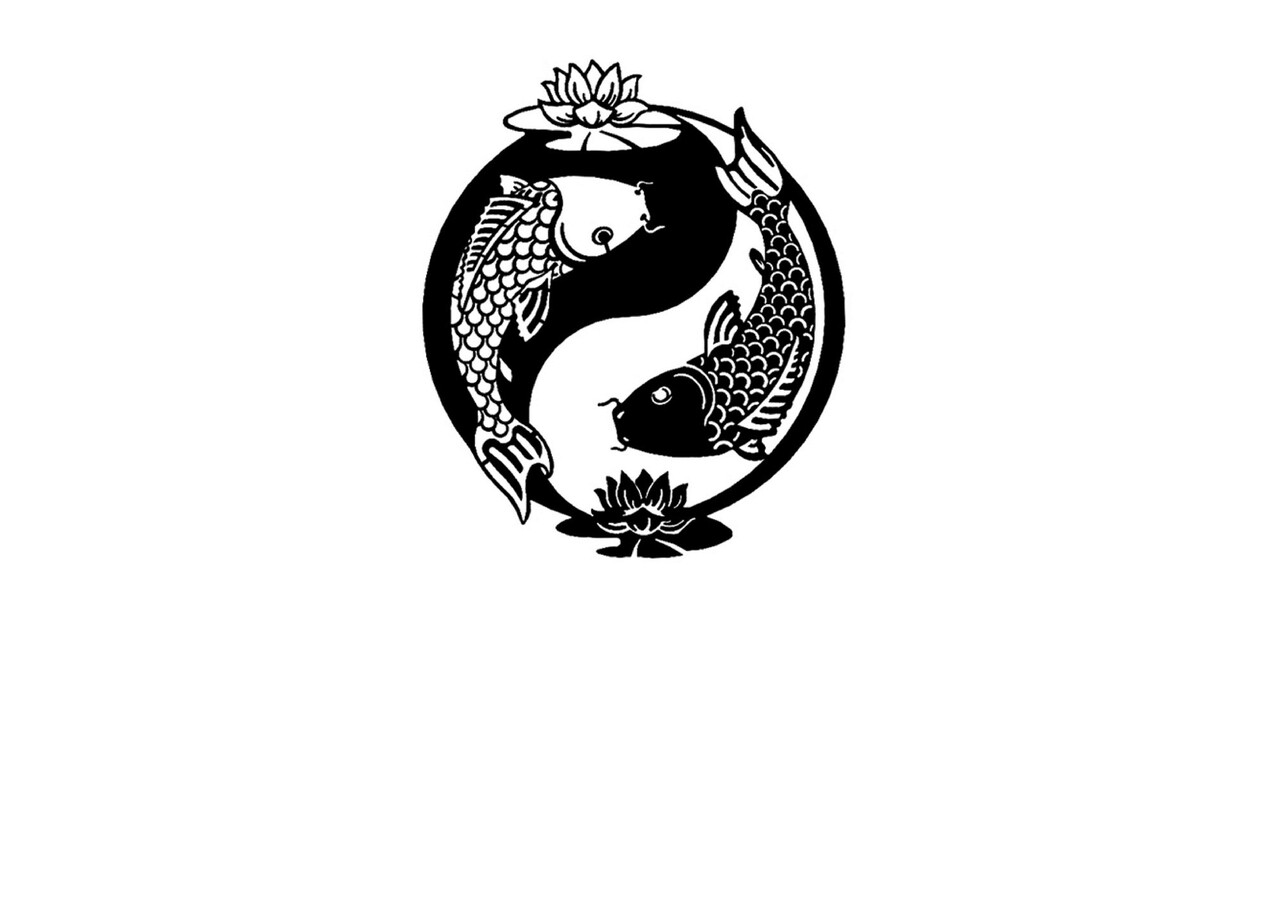 Decoratiune De Perete, Fish Yin Yang, Metal, Dimensiune: 49 X 41 Cm, Negru