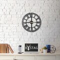Ceas de perete, Classic, Metal, Dimensiune: 50 x 50 cm, Negru