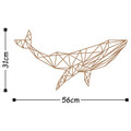 Decoratiune de perete, Whale 1, Metal, Dimensiune: 56 x 31 cm, Cupru