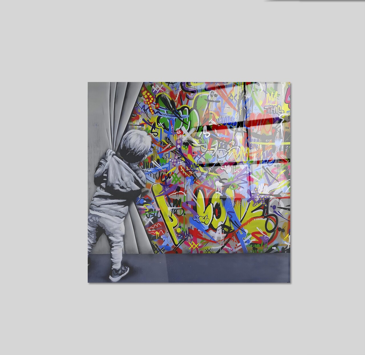 Tablou decorativ, CAM4125_5050, Dimensiune: 50 x 50 cm, Multicolor - view 3