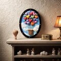 Decoratiune de perete, ALQ126-S, Imprimat UV, Multicolor