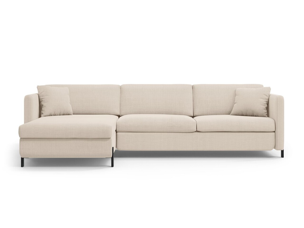 Coltar extensibil stanga 4 locuri, Gloria, Micadoni Home, 266x170x88 cm, tesatura structurata, bej