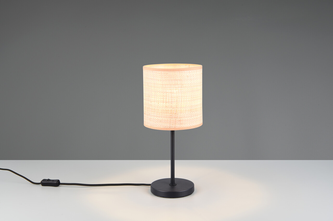 Lampa de masa Aimee, RL, 17.5x37 cm, 10W, 1x E27, metal, negru mat/bej - 1 | YEO