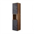 Dulap de baie, Hanah Home, 2464, 35x150x30 cm, MDF, Pin Atlantic / Antracit