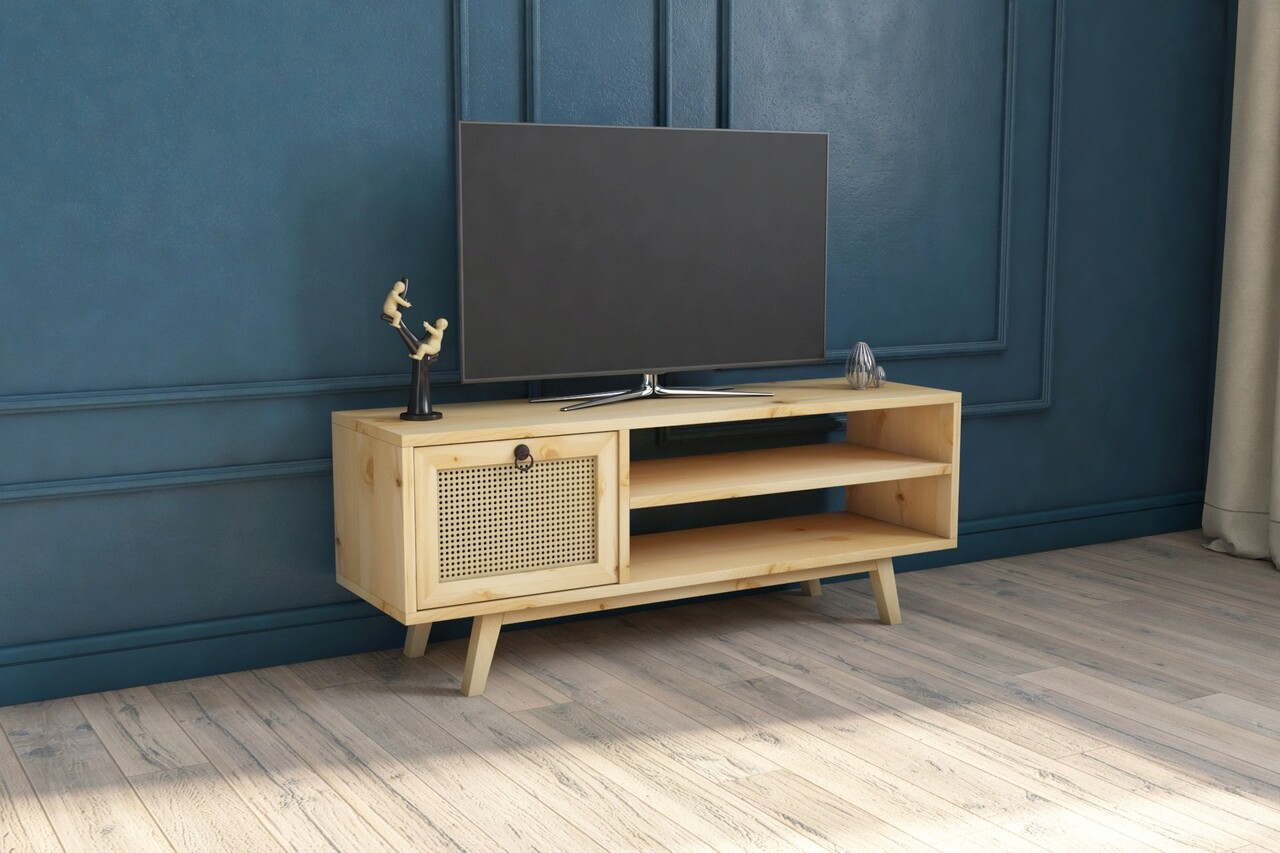 Comoda TV, Dekzy, DZ075, 120x45x30 Cm, Natural