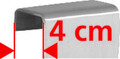 Etajera suspendata pentru baie cu 2 rafturi Bribano Duo, Wenko, 23x18x71 cm, inox, negru