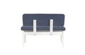 Set masa si scaune 5 piese, Vella, Vina 1048, PAL, Alb/Albastru inchis