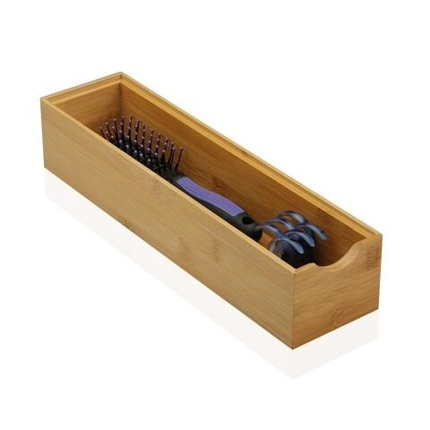 Cutie multifunctionala din bambus, versa, 30.5x7.8x6.4 cm