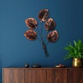 Decoratiune de perete, Monstera 2, Metal, Dimensiune: 74 x 94 cm, Multicolor