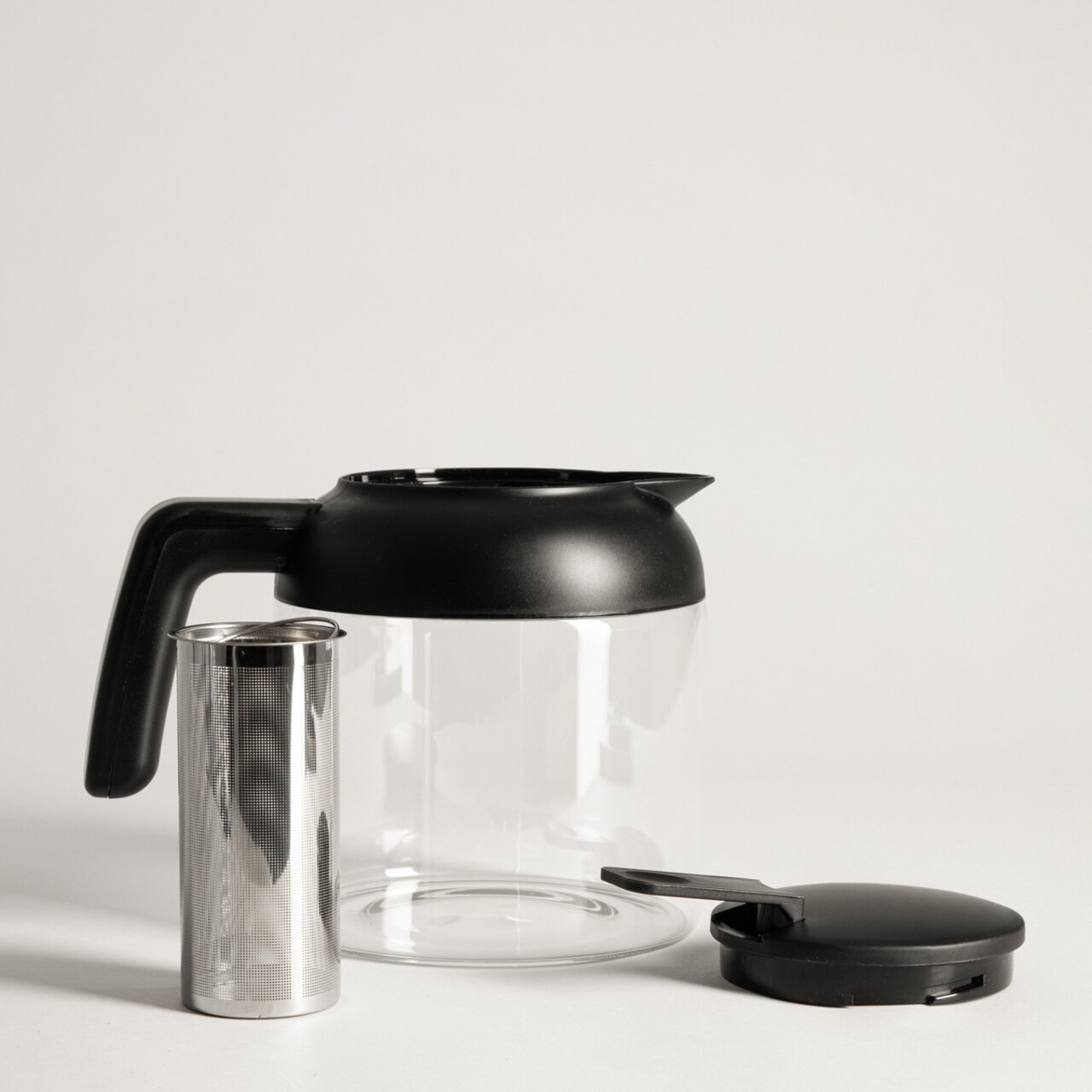 Ceainic Futuro, Homla, 1.5 L, 14x16 cm, sticla borosilicata/plastic/inox, transparent/negru - 1 | YEO