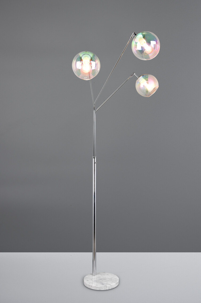 Lampadar Paxton, TRIO, 30x18x200 cm, 10W, 3x E27, metal, argintiu - view 7