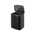 Cos de rufe, Brabantia, Bo Small, 7 L, 20.7x24.2x31.7 cm, otel, negru mat