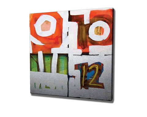 Tablou decorativ, KC287, Canvas, Lemn, Multicolor