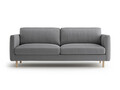 Canapea 3 locuri, Eden, Micadoni, 173x92x90 cm, catifea, gri