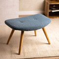 Taburet Moss Tedy Boucle, Homla, 61x41x38 cm, lemn/poliester Boucle, albastru