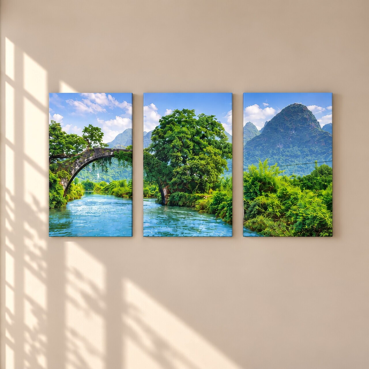 Tablou decorativ, 3PAN-CNV-3014, Dimensiune: 60 x 40 cm (3 bucăți), Multicolor — imaginea 3