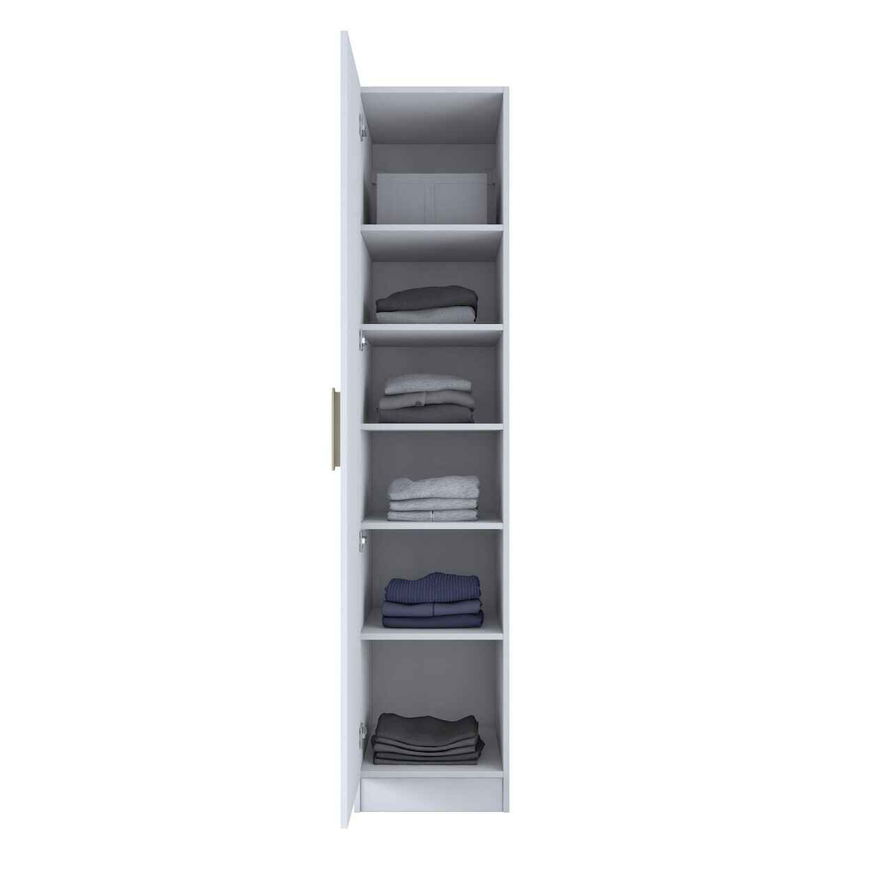 Dulap pentru haine, Hanah Home, BA204, 45x210x45 cm, PAL melaminat, Alb - view 7