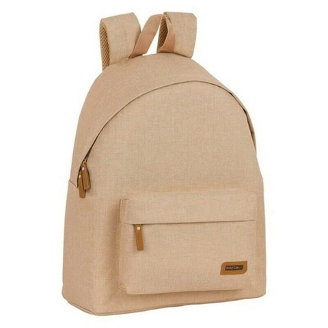 Rucsac, safta, beige, 33 x 15 x 42 cm, poliester, bej