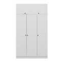 Dulap pentru haine, Minerva, Minar 3 Mebran Kapak 2 Çekmece 255, 135x255x52 cm, PAL, Alb