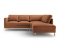 Coltar dreapta 4 locuri, Eden, Micadoni, 267x234x90 cm, catifea, miere