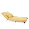 Canapea 1 loc Solace, Homla, 91x83x84 cm, MDF/catifea, mustar