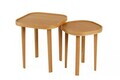 Set masute 2 piese, Hanah Home, Hera 2, LEMN MASIV DE STEJAR, Stejar
