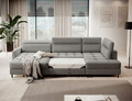 Coltar extensibil stanga 4 locuri ELTAP, LT-04RAQ, Berrto, 306x165x100 cm, lemn/poliester, gri inchis