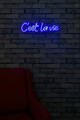 Decoratiune luminoasa LED, C'est La Vie, Benzi flexibile de neon, DC 12 V, Albastru