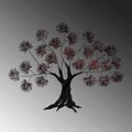 Decoratiune de perete, Maple, Metal, Dimensiune: 115 x 90 cm, Roșu/Negru