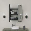 Dulap de baie, Neostill, Quartz Cabinet, 12x45x50 cm, MDF , Negru
