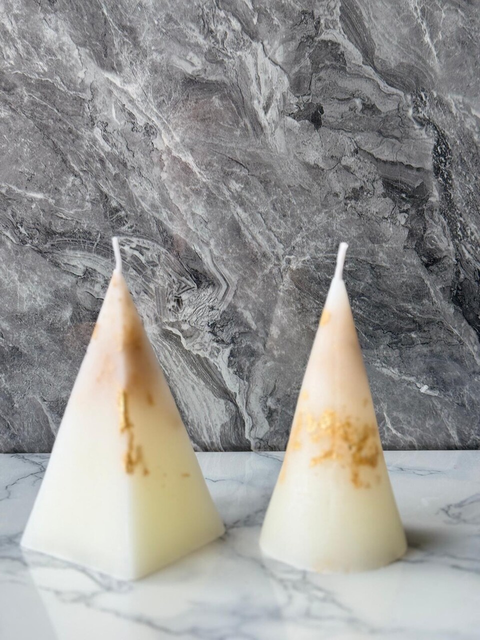 Set de lumanari, Glamour Candle 16M, 100% SOIA, Alb - view 2