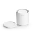 Recipient depozitare baie, Brabantia, MindSet, 8x9.5x9.5 cm, otel, Alb