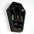 Raft de perete, Evila Originals, Cry038, 22x33x6 cm, Lemn masiv, Negru