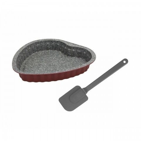 Poza Set forma de copt inimioara + spatula Sweet Cherry, Tognana, 24 cm, otel carbon/plastic