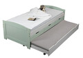 Pat multifunctional pentru camera copilului, 90x200 cm, Prati, Inter Link, lemn, gri/verde