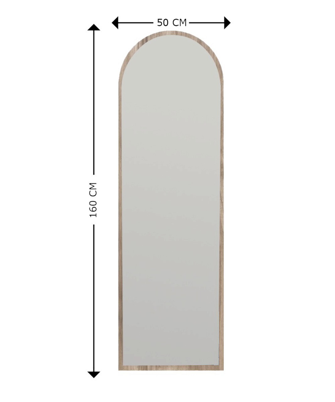 Oglinda decorativa, Siam, Emma, 50x160x2.2 cm, MDF , Maro