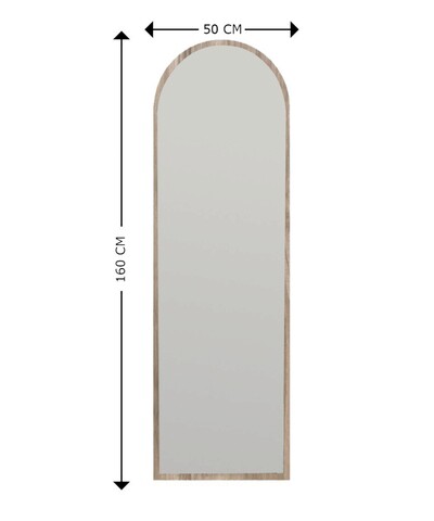 Oglinda decorativa, Siam, Emma, 50x160x2.2 cm, MDF , Nuc