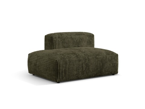 Modul stanga pentru canapea, 2 locuri, Martina-212, Micadoni Home, 133x106x75 cm, velur, verde muschi