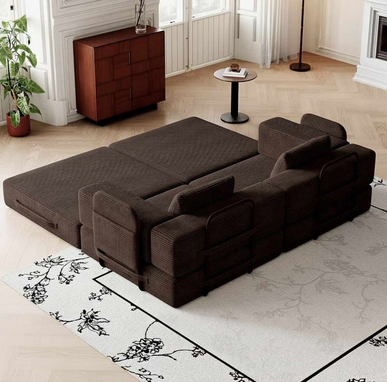 Canapea extensibila 3 locuri, Atelier del Sofa, 326NYR1157, Maro — imaginea 5