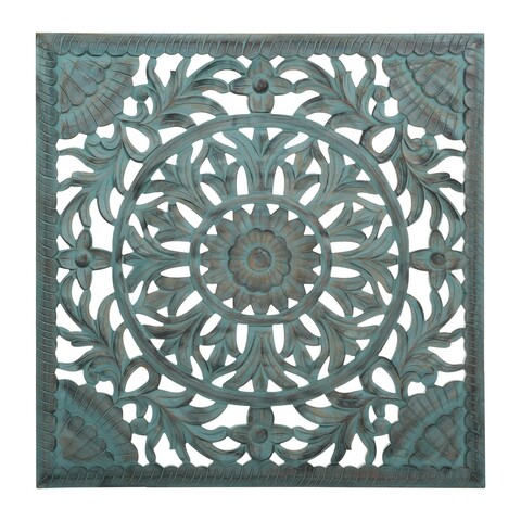 Decoratiune de perete, Antique Mandala, Creaciones Meng, 90x90 cm, MDF
