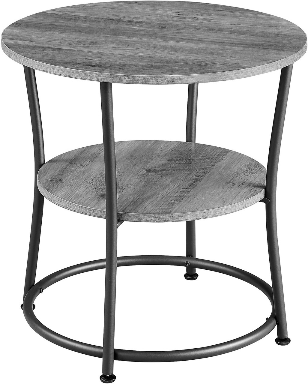 Masuta de cafea, Vasagle, Round, 55x55 cm, max 40 kg, PAL/otel, maro - imagine 3