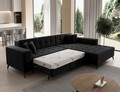 Coltar extensibil dreapta 4 locuri ELTAP, Sol-38, Solange, 292x196x84 cm, lemn/poliester, negru