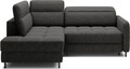 Coltar extensibil stanga 3 locuri ELTAP, LT-05RAQ, Barea, 208x160x100 cm, lemn/poliester, gri inchis