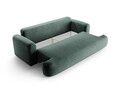 Canapea extensibila 3 locuri, Ella-120, Micadoni Home, 253x108x94 cm, catifea, petrol