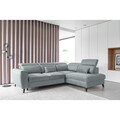Coltar extensibil dreapta 4 locuri ELTAP, RT-100SAV, Noble, 255x201x100 cm, lemn/poliester, albastru