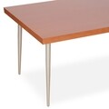 Masa dining, Praga, 130 x 80 x 75 cm, MDF/metal, cires