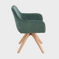 Scaun Pesa, Homla, 60x56x82 cm, poliester/lemn/poliuretan, verde