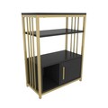 Corp biblioteca, Zena Home, Letos, 60x80x29.6 cm, PAL, Antracit / Aur