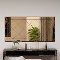 Oglinda decorativa, Siam, Zeora, 60x120x2.2 cm, MDF , Bronz